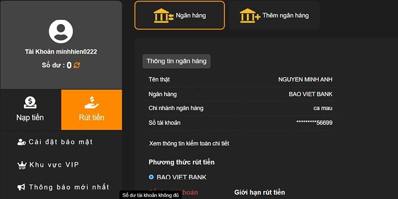 Hướng dẫn các bước thực hiện thao tác rút tiền 8kbet nhanh